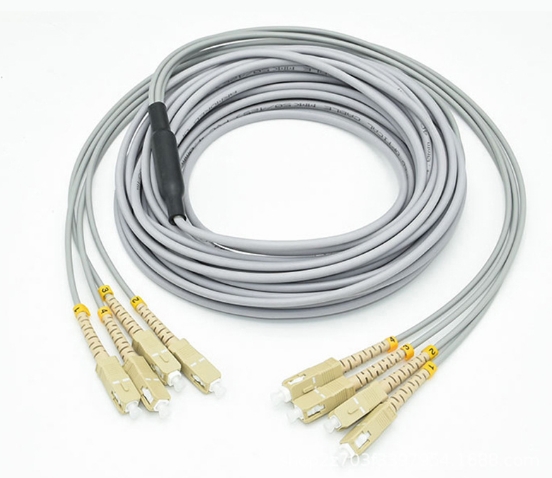 4芯多模鎧裝光纖尾纖跳線SC-MM-5M-4X